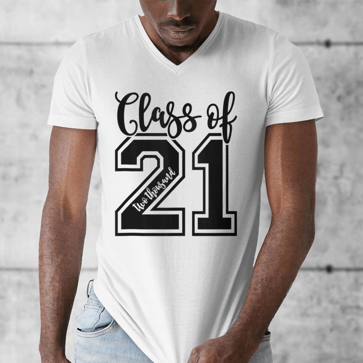 Class Of 2021 Senior 21 Cool Graduation Men's V-Neck T-Shirt
