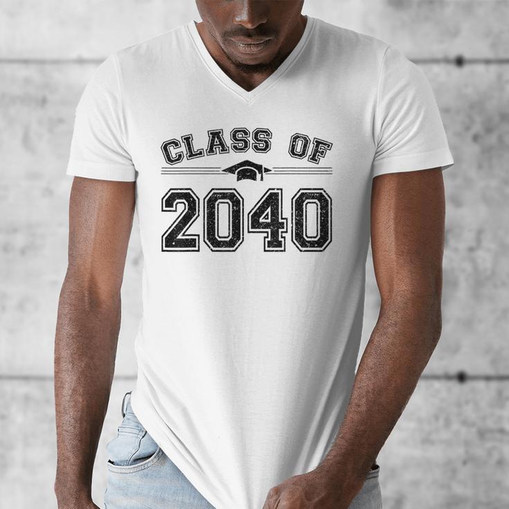 Class Of 2040 Grow With Me Graduation First Day Of School Men's V-Neck T-Shirt