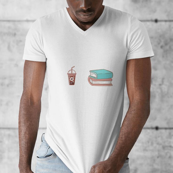 Coffee And Books Men's V-Neck T-Shirt Coffee And Books Men's V-Neck T-Shirt