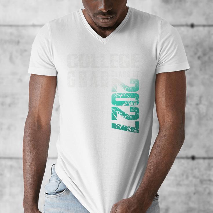 College Grad Class Of 2027 Graduation Men's V-Neck T-Shirt