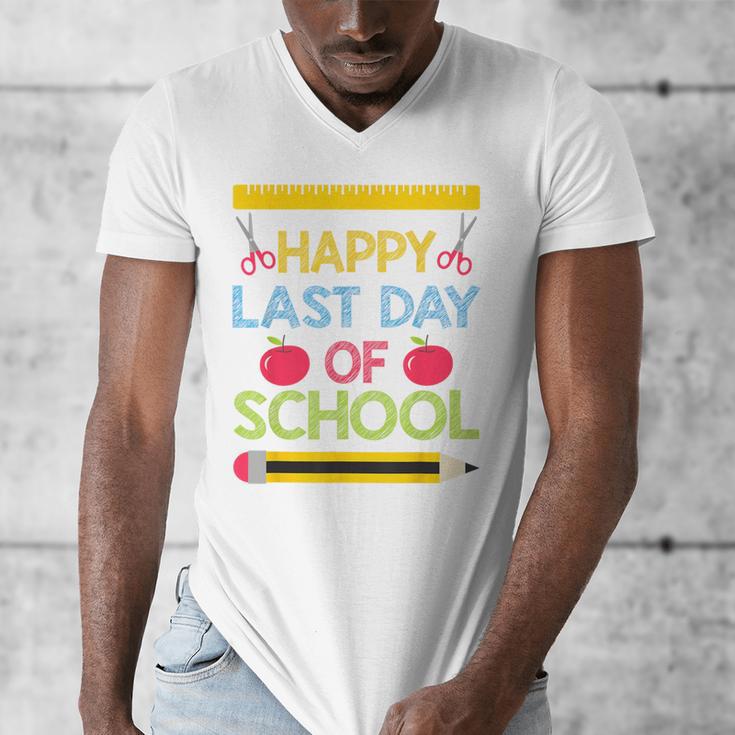 Cool Stylish Happy Last Day Of School Shirt Graduation Men's V-Neck T-Shirt