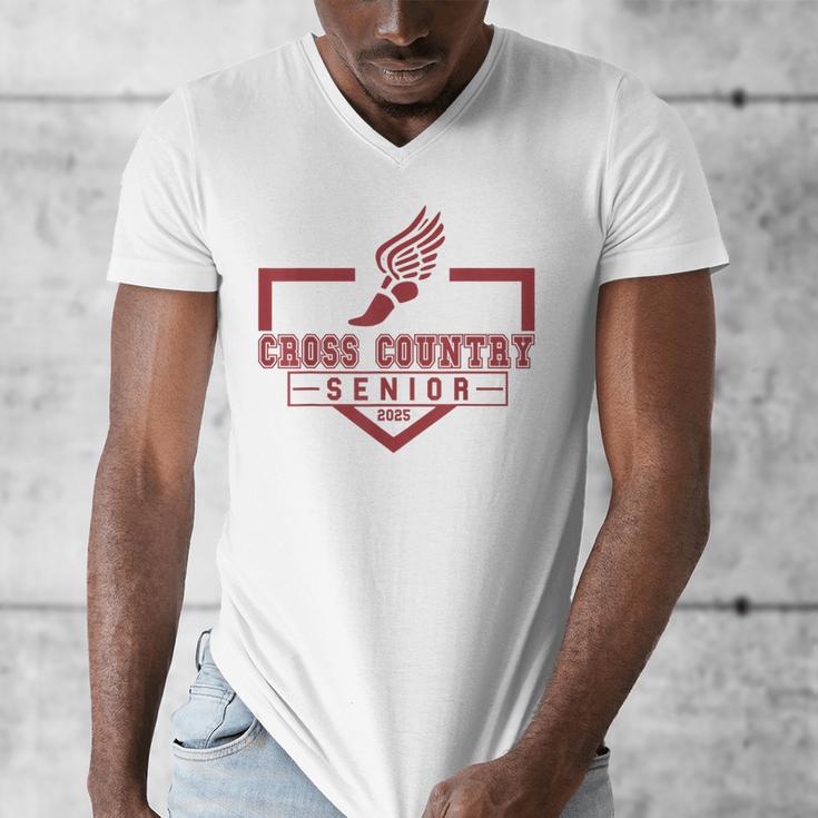 Cross Country Senior Night Senior 2025 Graduation Party 47 Men's V-Neck T-Shirt