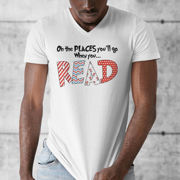 Cute Read Reading Day Book Lovers Teachers Students Kids Men's V-Neck T-Shirt Cute Read Reading Day Book Lovers Teachers Students Kids Men's V-Neck T-Shirt
