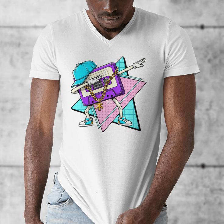 Dabbing Cassette Tape 70s 80s 80s Outfit Nostalgia Men's V-Neck T-Shirt Dabbing Cassette Tape 70s 80s 80s Outfit Nostalgia Men's V-Neck T-Shirt
