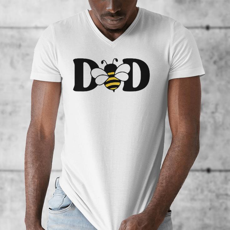 Dad Bee Cute Beekeeping 1st Birthday Matching Family Dada Men's V-Neck T-Shirt Dad Bee Cute Beekeeping 1st Birthday Matching Family Dada Men's V-Neck T-Shirt