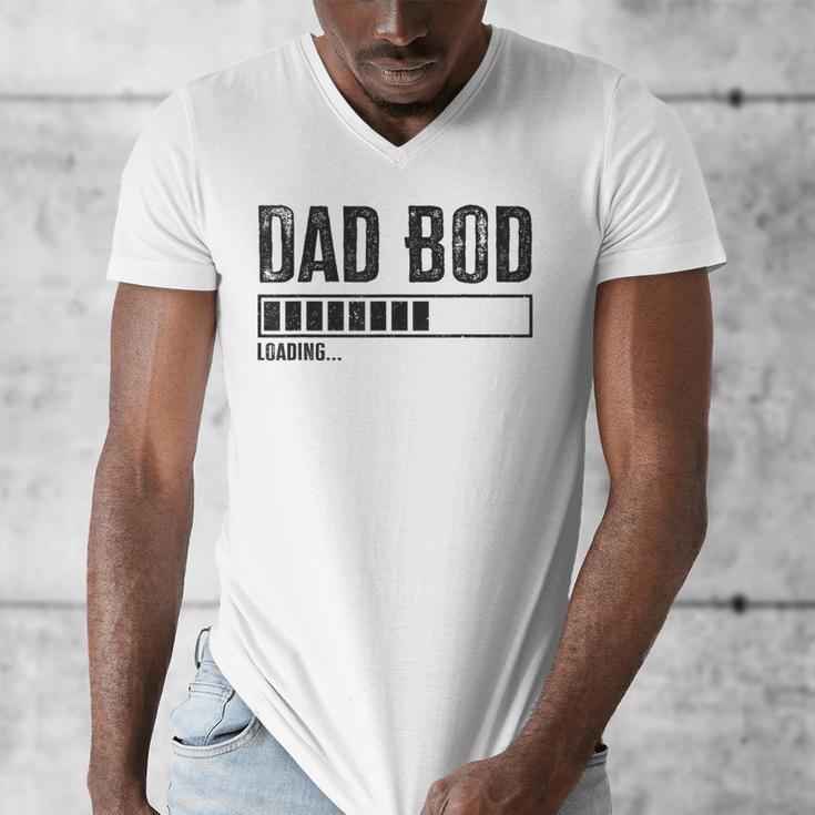 Dad BOD Loading 2024 Dad Fathers Day Baby Announcement Men's V-Neck T-Shirt