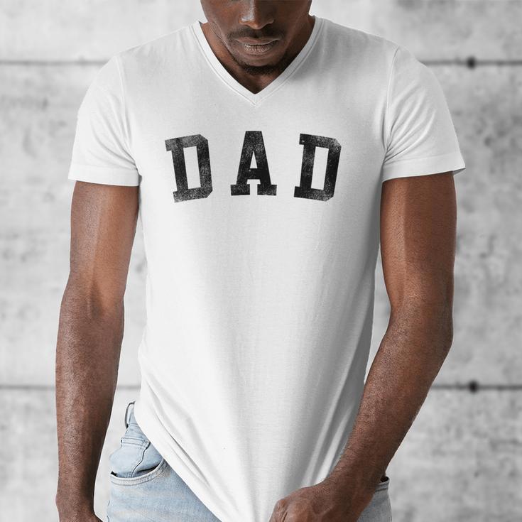Dad Classic Bold Font Birthday Dad Men's V-Neck T-Shirt