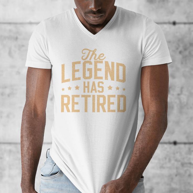 Dad Grandpa Retirement The Legend Has Retired 2026 Men Men's V-Neck T-Shirt