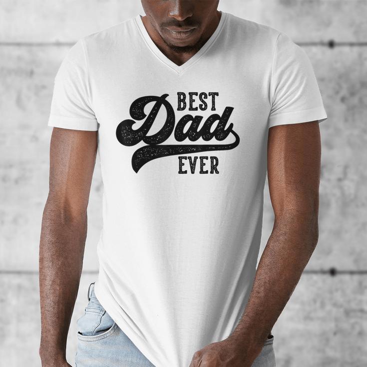 Dad From Kids Best Dad Ever Father's Day Men's V-Neck T-Shirt