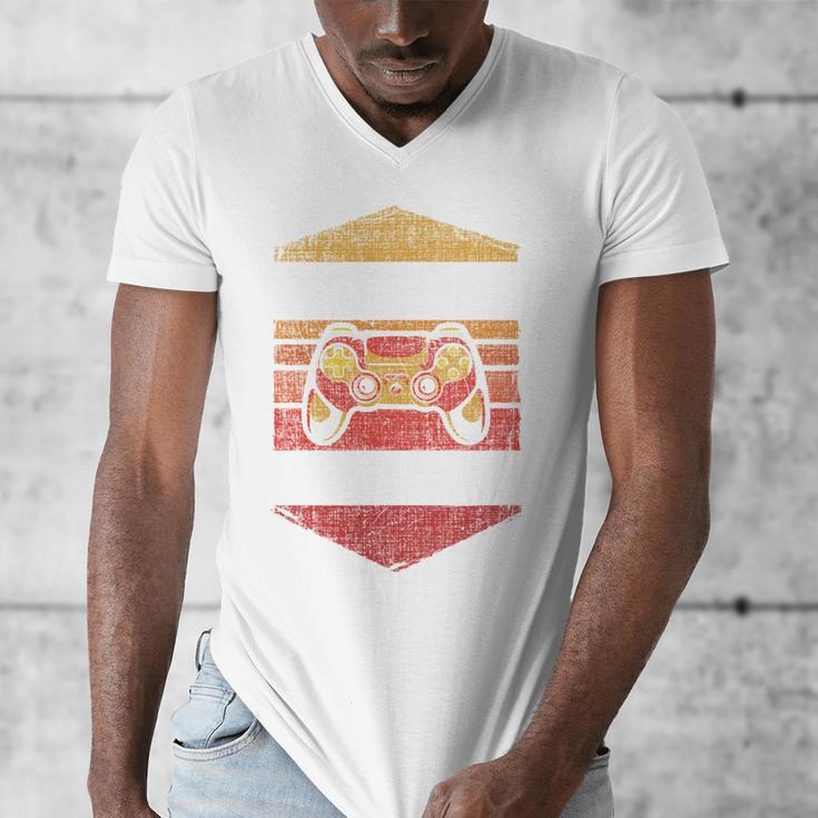 Dad Level Unlocked Gaming Gamer Father Video Games Men's V-Neck T-Shirt
