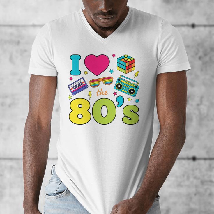 Dad I Love The 80's Retro 80s Nostalgia For Dad Premium Tri-Blend Men's V-Neck T-Shirt Dad I Love The 80's Retro 80s Nostalgia For Dad Premium Tri-Blend Men's V-Neck T-Shirt