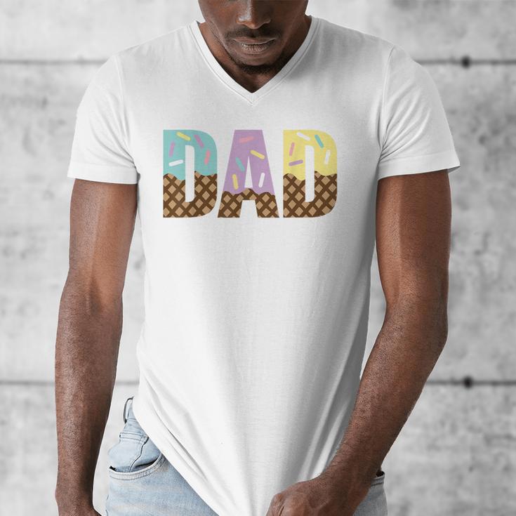 Dad Of The Sweet One Ice Cream 1st First Family Father's Day Men's V-Neck T-Shirt