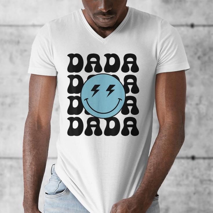 Dada One Happy Dude 1st Birthday Family Matching Men's V-Neck T-Shirt Dada One Happy Dude 1st Birthday Family Matching Men's V-Neck T-Shirt