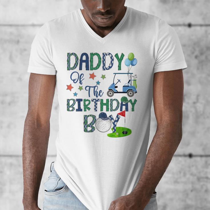 Daddy Of The Birthday Boy Hole In One Golf Lover Men's V-Neck T-Shirt