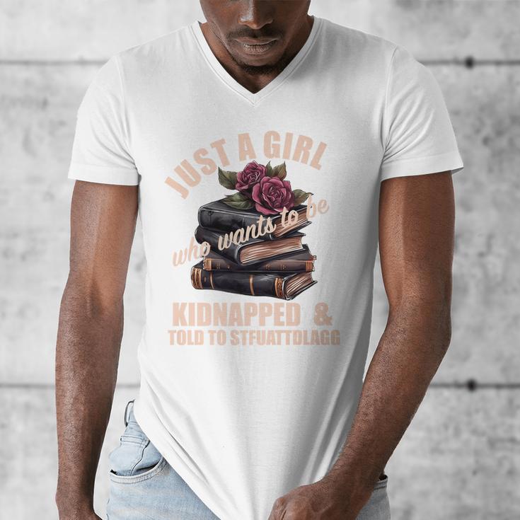 Dark Romance Women Told To STFUATTDLAGG Smutt Book Merch Premium Men's V-Neck T-Shirt