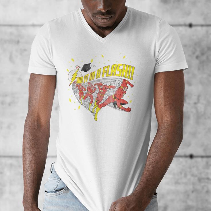 DC Comics The Flash Graduation Did It In A Flash Men's V-Neck T-Shirt