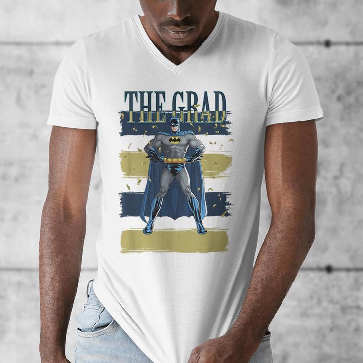 DC Comics Graduation Batman The Grad Power Stance Men's V-Neck T-Shirt