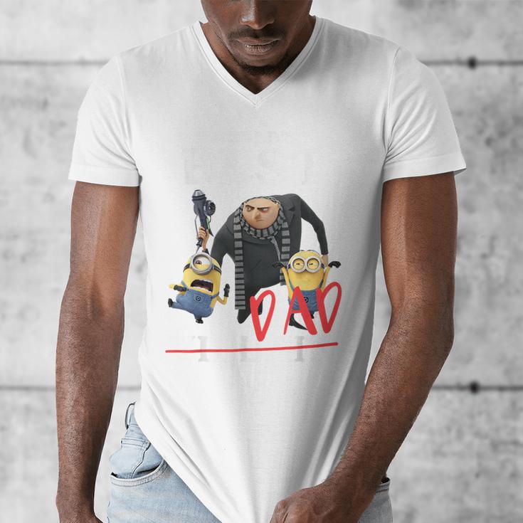 Despicable Me Minions Father's Day World's Best Dad Villain Men's V-Neck T-Shirt Despicable Me Minions Father's Day World's Best Dad Villain Men's V-Neck T-Shirt