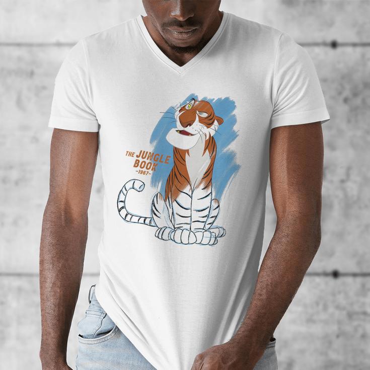 Disney Ink And Paint Shere Khan From The Jungle Book 1967 Men's V-Neck T-Shirt Disney Ink And Paint Shere Khan From The Jungle Book 1967 Men's V-Neck T-Shirt