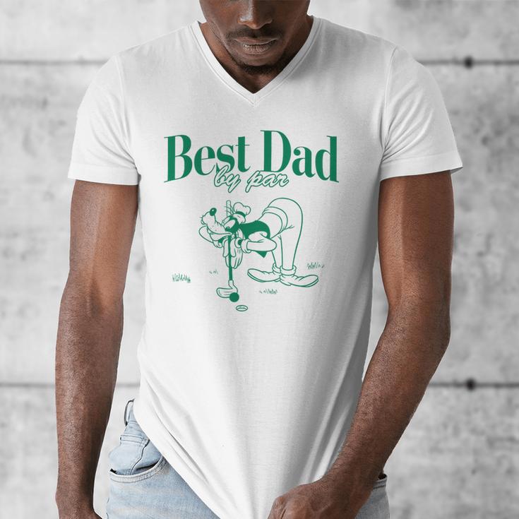 Disney Mickey & Friends Father's Day Best Dad Goofy Big Logo Men's V-Neck T-Shirt