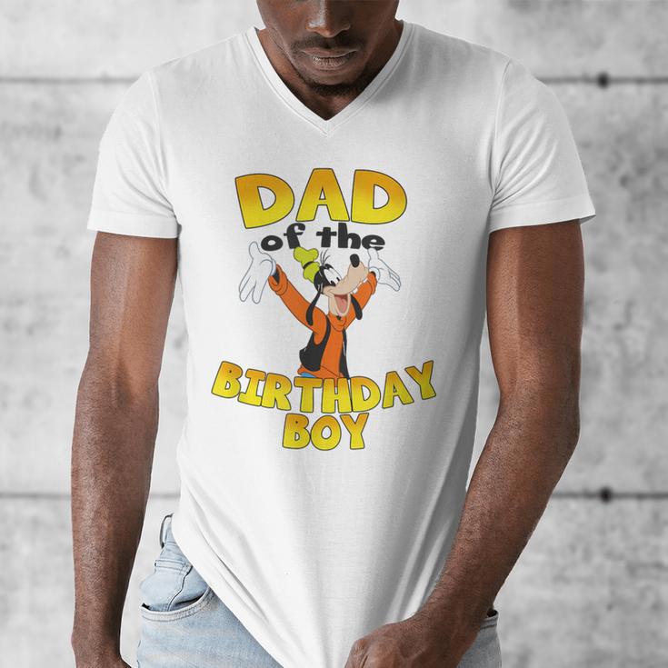 Disney Mickey & Friends Goofy Dad Of The Birthday Boy Men's V-Neck T-Shirt