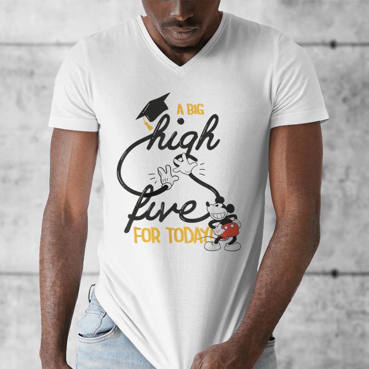 Disney Mickey Mouse A Big High Five For Today Graduation Men's V-Neck T-Shirt
