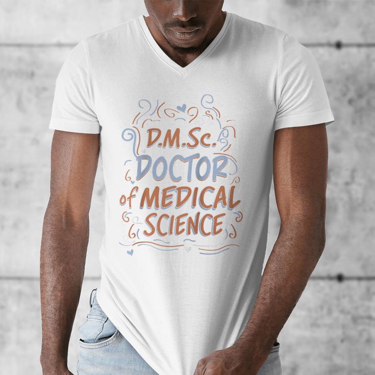 DMSc Doctor Of Medical Science Doctorate Graduation Raglan Baseball Tee Men's V-Neck T-Shirt