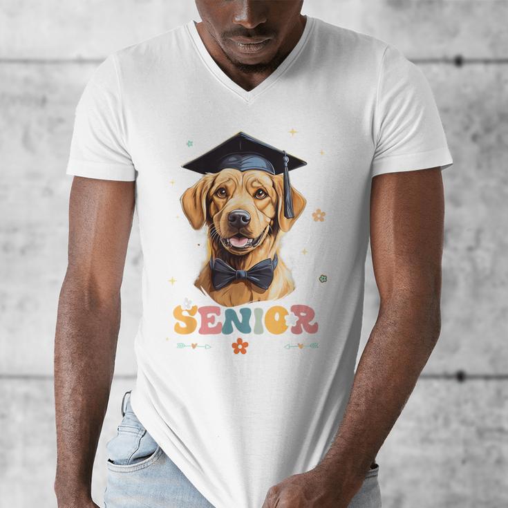 Dog Class Of 2024 Graduation Senior 2024 Men Women Girls Kids Men's V-Neck T-Shirt