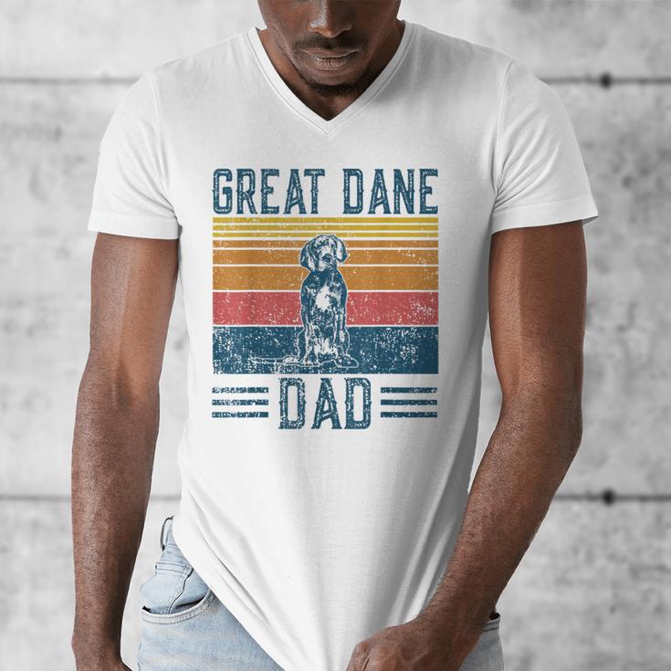 Dog Dad Vintage Great Dane Dad Men Women Kids Men's V-Neck T-Shirt
