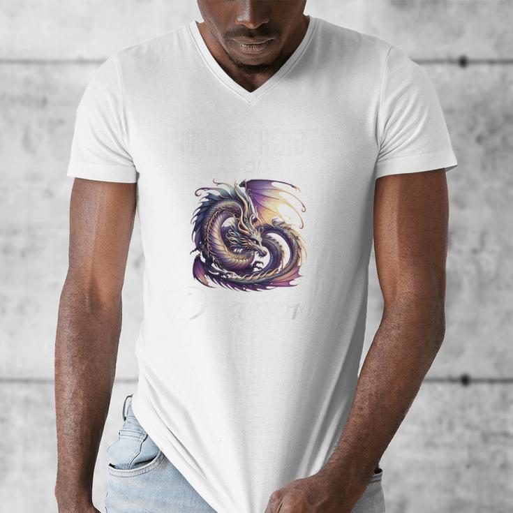 Dragon Fantasy Book Lover And Apparel Probably Reading About Dragons Men's V-Neck T-Shirt