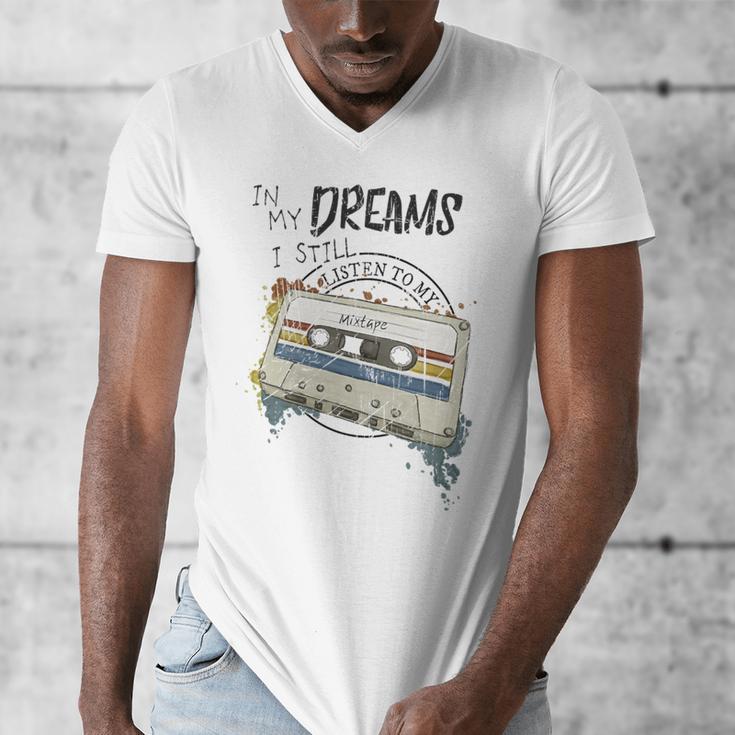Dreams Of Music Mixtapes Retro Cassette Lifestyle Nostalgia Premium Tri-Blend Men's V-Neck T-Shirt