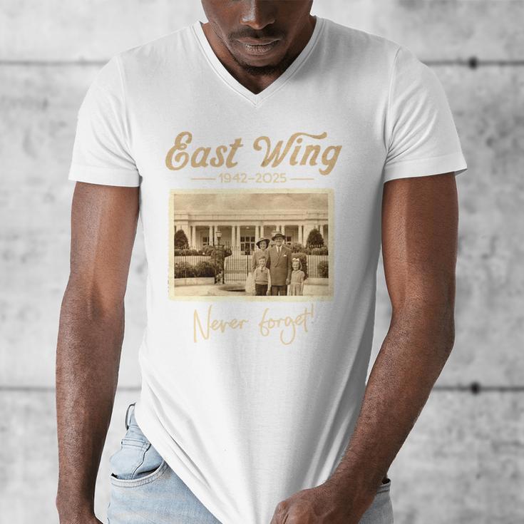 East Wing Never Forget American Vintage Nostalgia Premium Tri-Blend Men's V-Neck T-Shirt