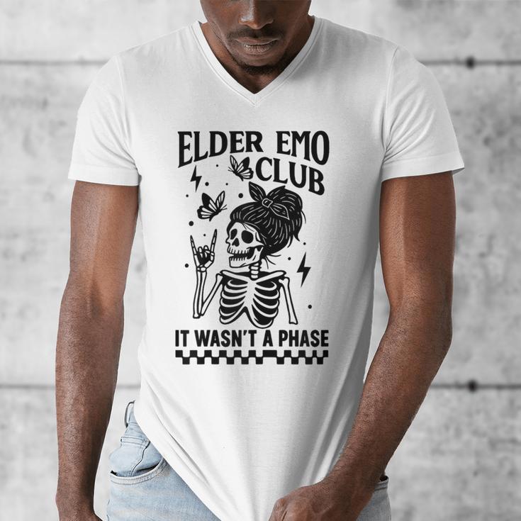 Elder Emo Club Skeleton Nostalgia It Wasn't a Phase Mom Men's V-Neck T-Shirt Elder Emo Club Skeleton Nostalgia It Wasn't a Phase Mom Men's V-Neck T-Shirt