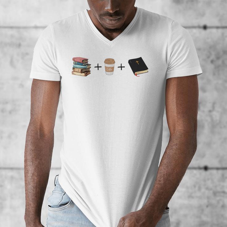 Everything a Girl Needs Books Coffee Jesus Men's V-Neck T-Shirt Everything a Girl Needs Books Coffee Jesus Men's V-Neck T-Shirt