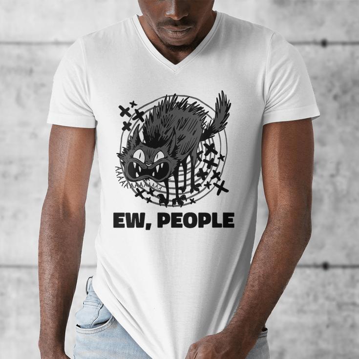 Ew People Introvert Cat Lover Crazy Cats Lady Men's V-Neck T-Shirt Ew People Introvert Cat Lover Crazy Cats Lady Men's V-Neck T-Shirt