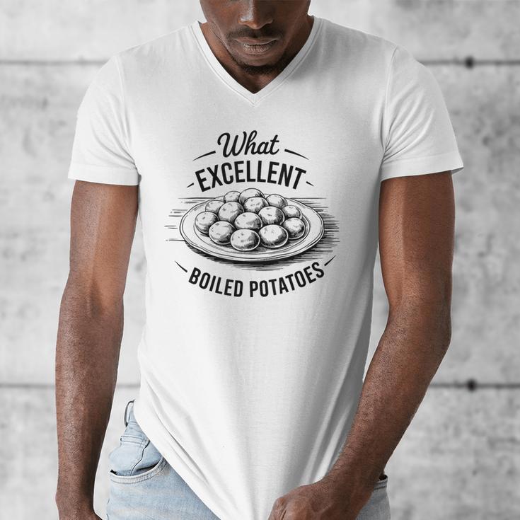 What Excellent Boiled Potatoes Book Lover Vintage Literature Men's V-Neck T-Shirt