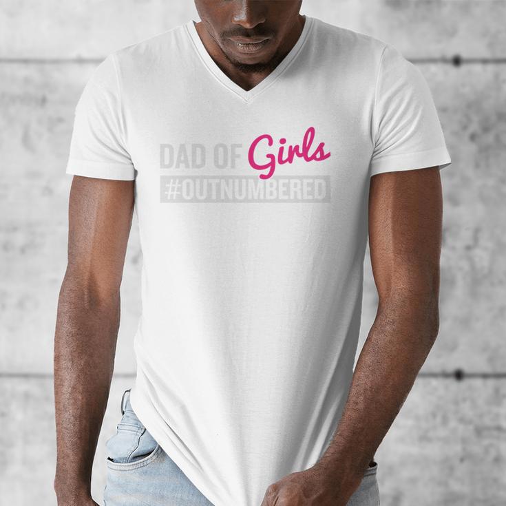 Father's Day Dad From Girl Outnumbered Men's V-Neck T-Shirt