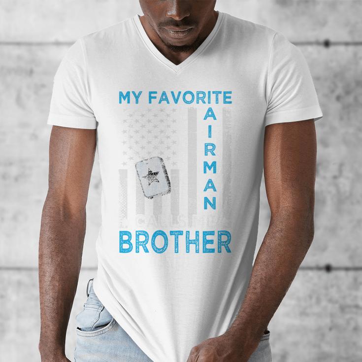 My Favorite Airman Calls Me Brother Airman Graduation Premium Tri-Blend Men's V-Neck T-Shirt
