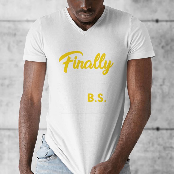 Finally Done With This BS Class Of 2025 College Graduation Premium Tri-Blend Men's V-Neck T-Shirt