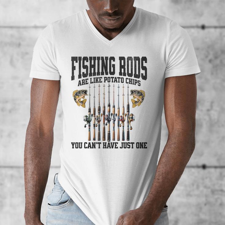 Fishing Tuna Bass Rod Fisherman Cool Dad Quote Men's V-Neck T-Shirt