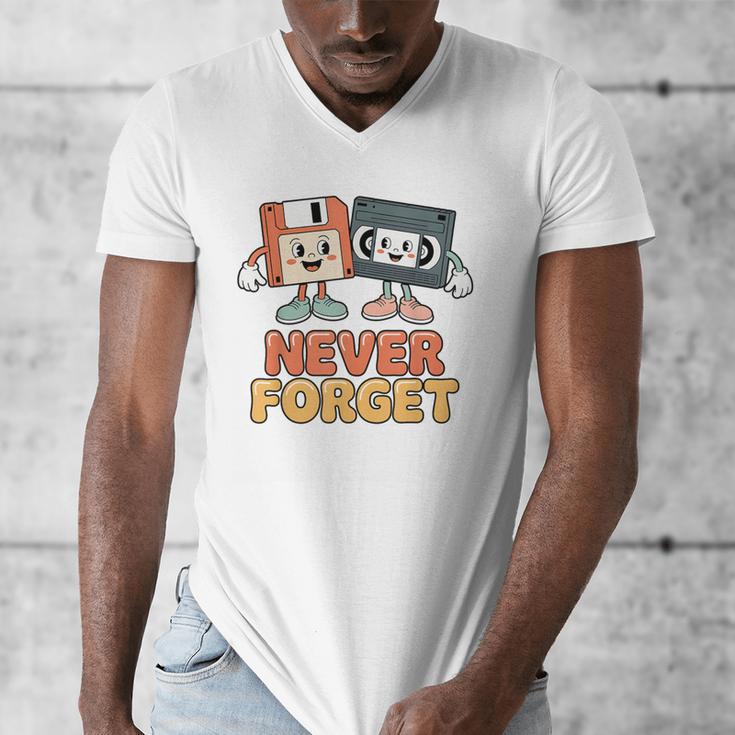 Never Forget Retro Old Technology Nostalgia Men's V-Neck T-Shirt Never Forget Retro Old Technology Nostalgia Men's V-Neck T-Shirt