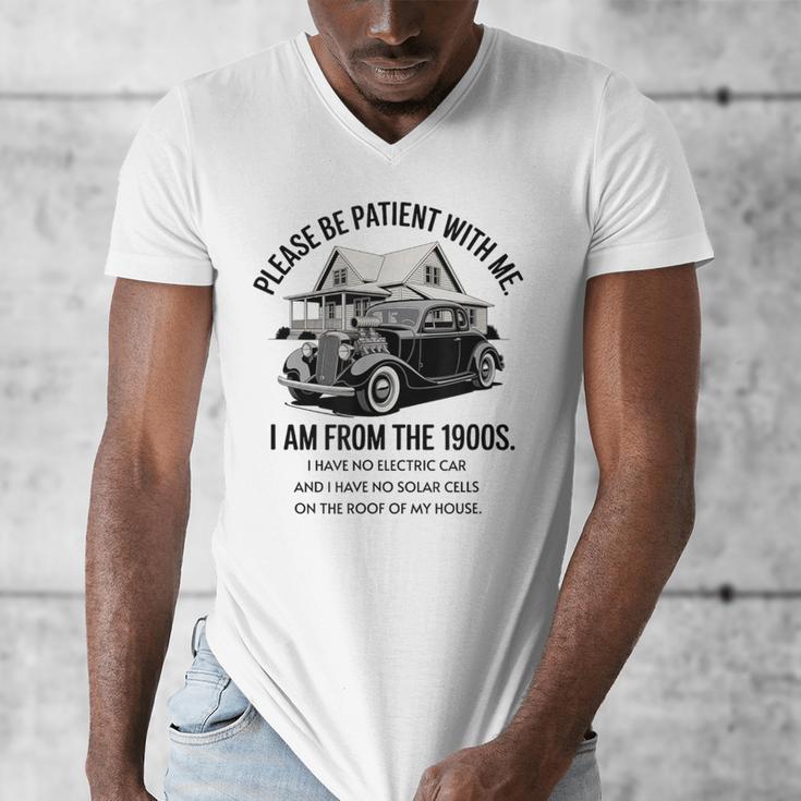 Forgive Me I'm From The 1900s No E-Car No SolarCells Men's V-Neck T-Shirt