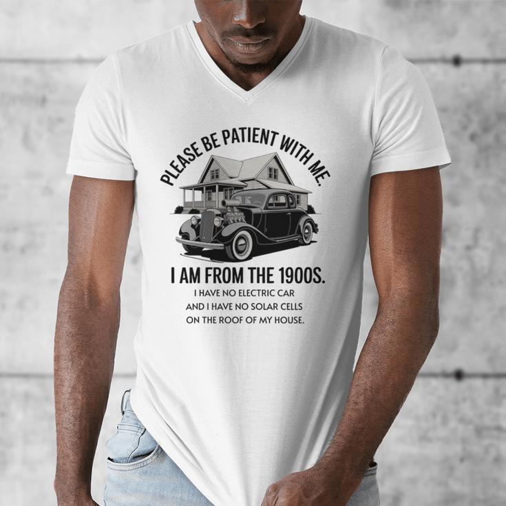 Forgive Me I'm From The 1900s No E-Car No SolarCells Premium Tri-Blend Men's V-Neck T-Shirt