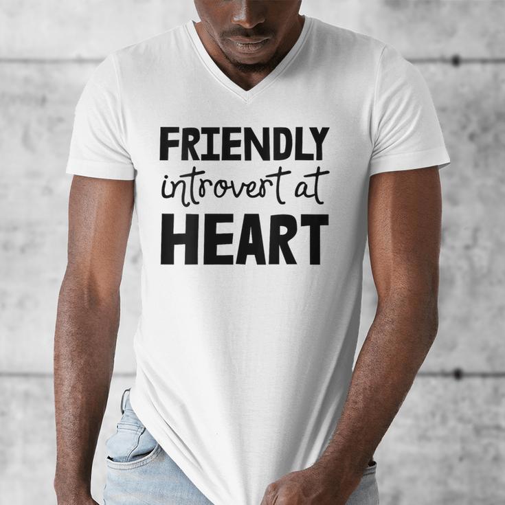 Friendly Introvert At Heart Men's V-Neck T-Shirt