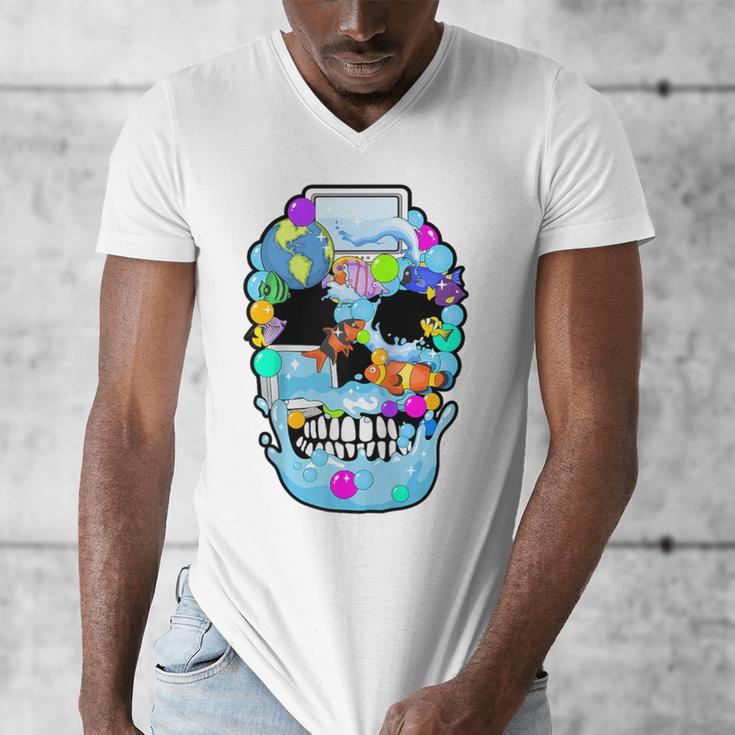 Frutiger Aero Aesthetic Tech Skull Computer Fishes Raglan Baseball Tee Men's V-Neck T-Shirt Frutiger Aero Aesthetic Tech Skull Computer Fishes Raglan Baseball Tee Men's V-Neck T-Shirt
