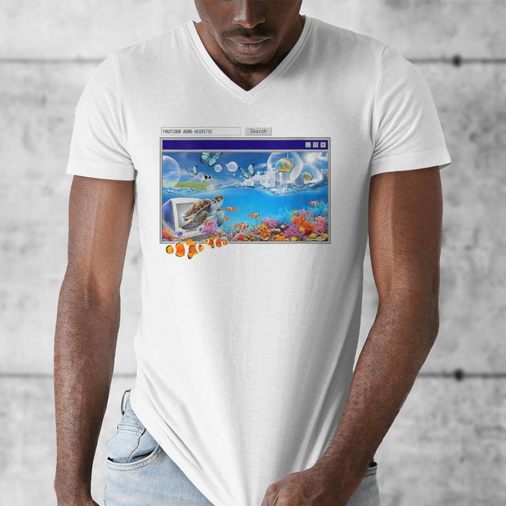 Frutiger Aero Y2k 2000s Men's V-Neck T-Shirt