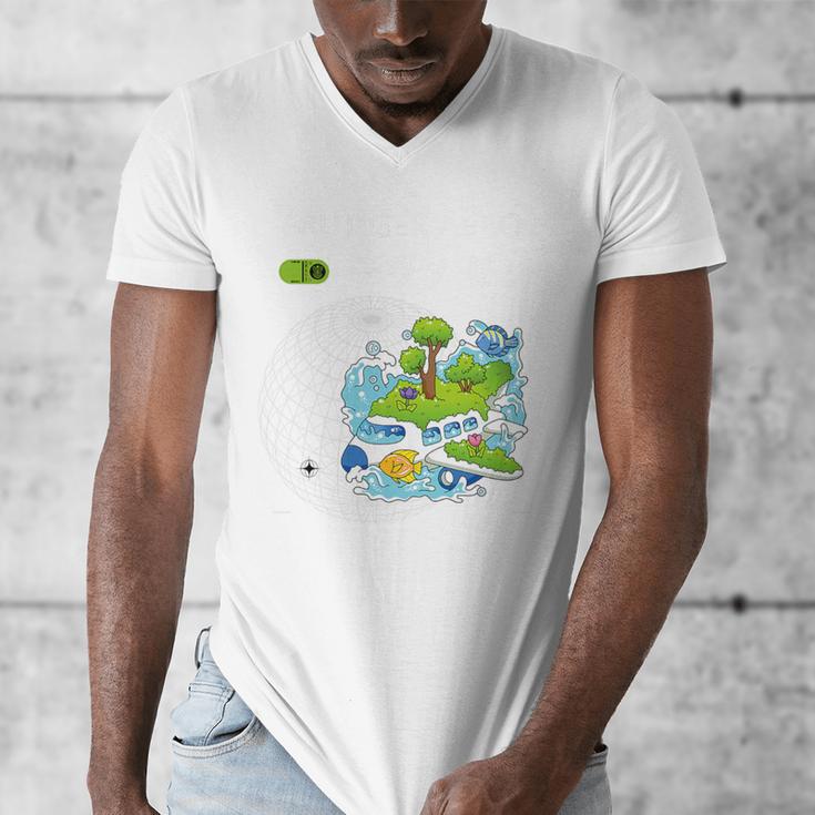 Frutiger Aero Y2K Fashion Trends Statement Piece Tech Orbite Premium Tri-Blend Men's V-Neck T-Shirt