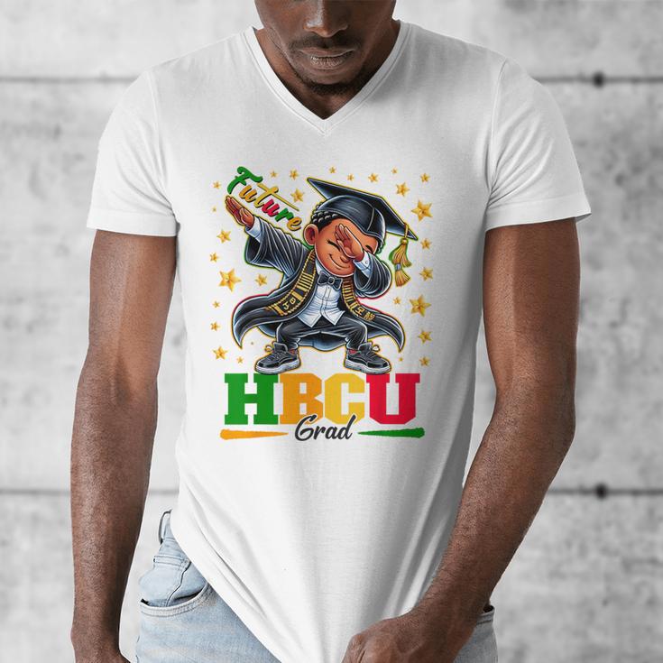 Future HBCU Grad Dabbing Kid Graduation For Boys Kids Men's V-Neck T-Shirt