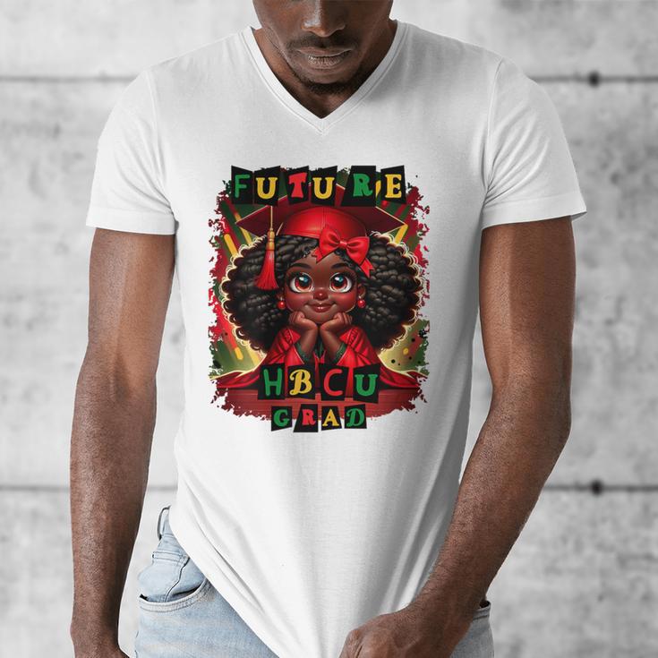 Future HBCU Grad History Girl Graduation HBCU Men's V-Neck T-Shirt
