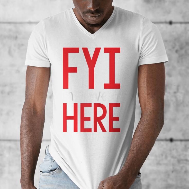 Fyi Introvert Here Raglan Baseball Tee Men's V-Neck T-Shirt